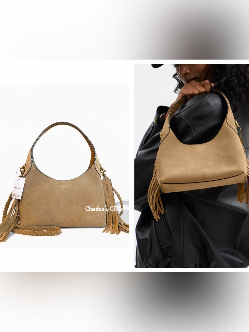NWT Coach Brooklyn Shoulder Bag 23 With Fringe
